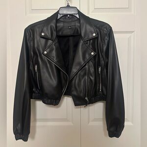 FAUX LEATHER BIKER JACKET